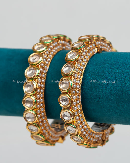 Jaipuri Rajwadi Pachali Meenakari Openable Kada Bangle, Indian Wedding jewelry