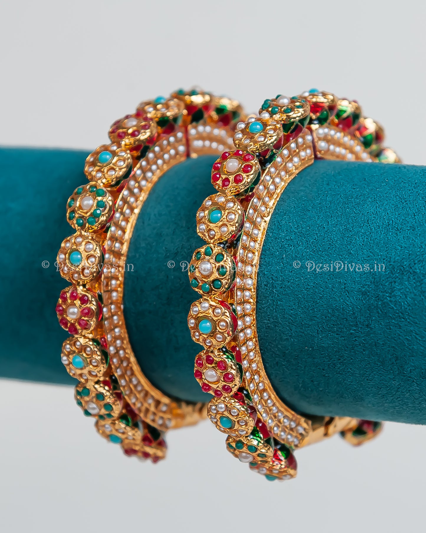 Jaipuri Rajwadi Pachali Meenakari Openable Kada Bangle, Indian Wedding jewelry