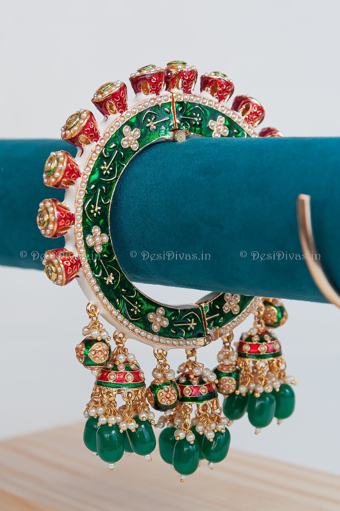 Jaipuri Rajwadi Pachali Meenakari Openable Kada Bangle, Indian Wedding jewelry